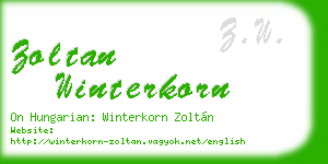 zoltan winterkorn business card